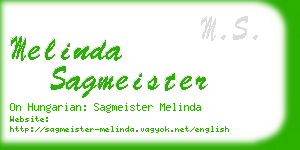 melinda sagmeister business card